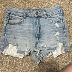 american eagle denim shorts